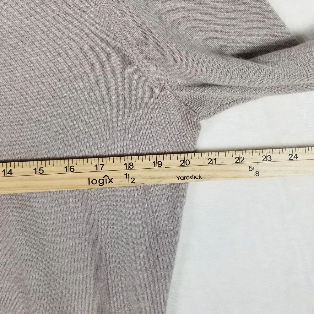J.Crew Quarter-Zip Sweater Mens Large Taupe Italian Merino Wool Slim Fit 158S